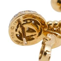 مملوكة مسبقًا Cartier Draperie Diamond 18k Yellow Gold Tassel Long Earrings