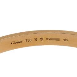 Cartier Love 18k Rose Gold Cuff Bracelet 16