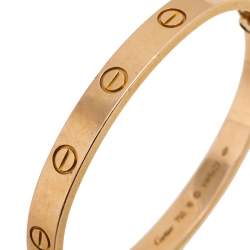 Cartier Love 18k Rose Gold Cuff Bracelet 16