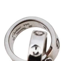 Pre Owned قلادة كارتييه لوف حلقتين متداخلتين ذهب أبيض عيار 18