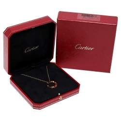 Pre Owned Cartier Love 18K Yellow Gold Pendant Necklace