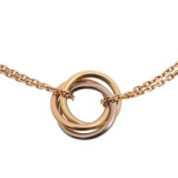 Pre Owned Cartier Trinity 18k Three Tone Gold Bracelet 