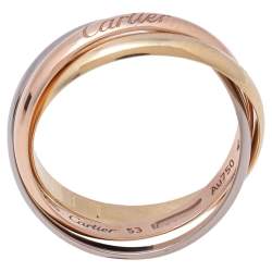 Cartier Trinity de Cartier 18K Three Tone Gold Rolling Ring Size 53