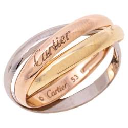 Cartier Trinity de Cartier 18K Three Tone Gold Rolling Ring Size 53