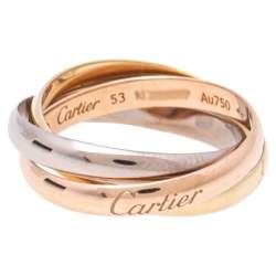 Cartier Trinity de Cartier 18K Three Tone Gold Rolling Ring Size 53