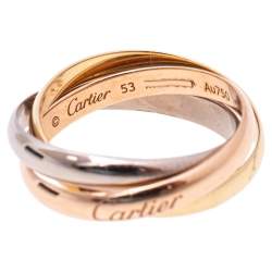 Cartier Trinity de Cartier 18K Three Tone Gold Rolling Ring Size 53