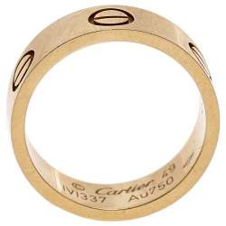 مملوكة مسبقًا خاتم كارتييه لوف حلقة ذهب أصفر عيار 18 مقاس 49