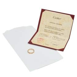 مملوكة مسبقًا دبلة زواج كارتييه لوف رفيع ذهب أصفر عيار 18 مقاس 59