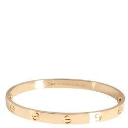 مملوكة مسبقًا Cartier Love 18K Yellow Gold Bracelet 19
