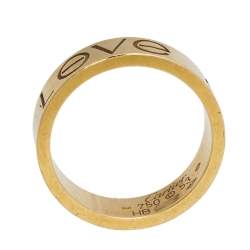 Pre Owned Cartier Love 18K Yellow Gold Band Ring Size 53