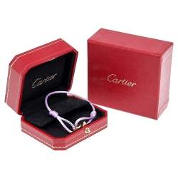 Pre Owned Cartier Trinity 18K Three Tone Gold Adjustable Cord Bracelet