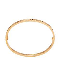 مملوكة مسبقًا Cartier Love 10 Diamond 18K Rose Gold Narrow SM Bracelet 17