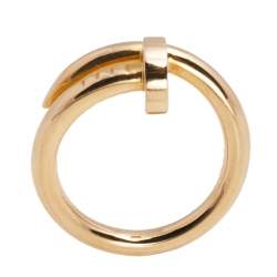 Pre Owned Cartier Juste Un Clou 18K Rose Gold Ring Size 51