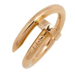 Pre Owned Cartier Juste Un Clou 18K Rose Gold Ring Size 51