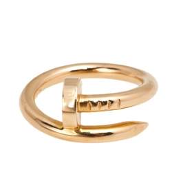 Pre Owned Cartier Juste Un Clou 18K Rose Gold Ring Size 51