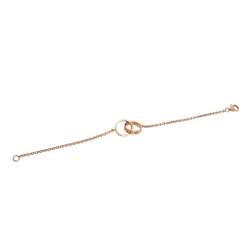 Pre Owned Cartier Love Interlocking 2-Loop 18K Rose Gold Bracelet