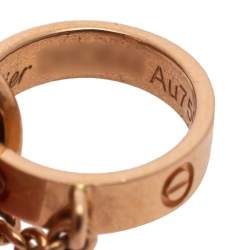 Pre Owned Cartier Love Interlocking 2-Loop 18K Rose Gold Bracelet