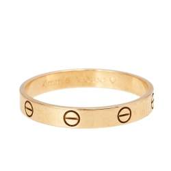 Pre Owned  Cartier Love 18K Rose Gold Narrow Wedding Band Ring Size 68