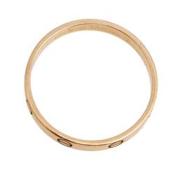 Pre Owned  Cartier Love 18K Rose Gold Narrow Wedding Band Ring Size 68