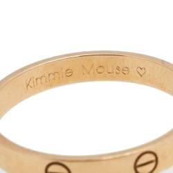 Pre Owned  Cartier Love 18K Rose Gold Narrow Wedding Band Ring Size 68