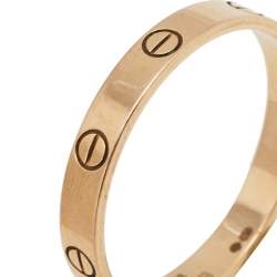 Pre Owned  Cartier Love 18K Rose Gold Narrow Wedding Band Ring Size 68