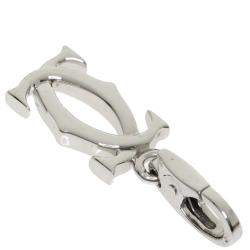 Pre Owned Cartier Double C 18K White Gold Charms and Pendants