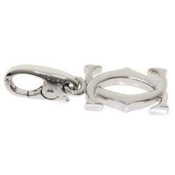 Pre Owned Cartier Double C 18K White Gold Charms and Pendants