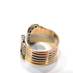 مملوكة مسبقًا Cartier C De cartier Trinity 18K Yellow, Rose, White Gold and Diamond Ring EU 51