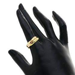 Pre Owned Cartier Les Must de Cartier 18K Yellow, Rose and White Gold Ring EU 54