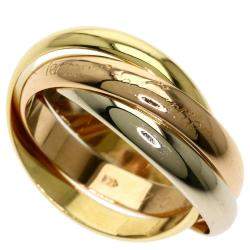 Pre Owned Cartier Les Must de Cartier 18K Yellow, Rose and White Gold Ring EU 54