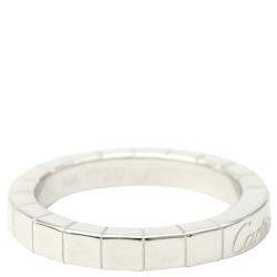 Pre Owned Cartier Lanieres 18K White Gold Ring EU 50