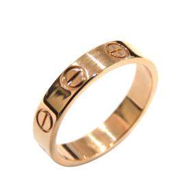 مملوكة مسبقًا Cartier Mini Love 18K Rose Gold Ring EU 47