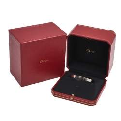 Pre Owned Cartier Love 18K White Gold Open Cuff Bracelet 17