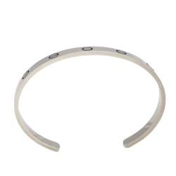Pre Owned Cartier Love 18K White Gold Open Cuff Bracelet 17