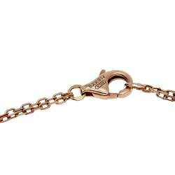 Pre Owned Cartier Love Diamond 18K Rose Gold Pendant Necklace
