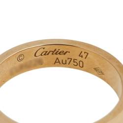 Pre Owned Cartier Love 18K Rose Gold Wedding Band Ring Size 47