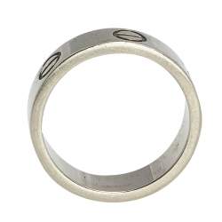 Pre Owned Cartier Love 18K White Gold Ring Size 53