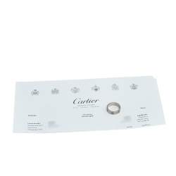 Pre Owned Cartier Love 18K White Gold Ring Size 53