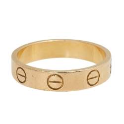 Pre Owned Cartier Love 18K Rose Gold Wedding Band Ring Size 48