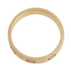 Pre Owned Cartier Love 18K Rose Gold Wedding Band Ring Size 48