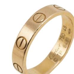Pre Owned Cartier Love 18K Rose Gold Wedding Band Ring Size 48