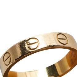 Pre Owned Cartier Love 18K Rose Gold Wedding Band Ring Size 48