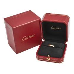 Pre Owned Cartier Love 18K Rose Gold Wedding Band Ring Size 48