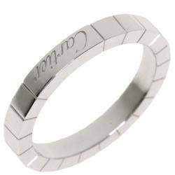 Pre Owned Cartier Lanieres 18K White Gold Ring EU 55