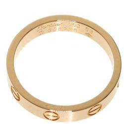 Pre Owned Cartier Love 18K Rose Gold Ring EU 53