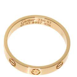 Pre Owned Cartier Love 18K Rose Gold Ring EU 57