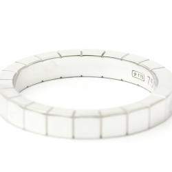 Pre Owned Cartier Lanieres 18K White Gold Ring EU 55