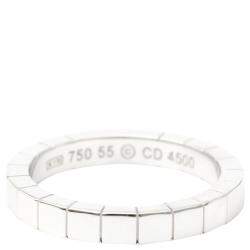 Pre Owned Cartier Lanieres 18K White Gold Ring EU 55