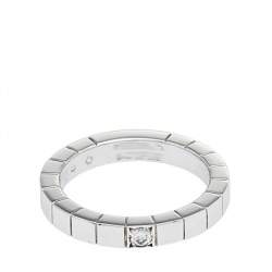 مملوكة مسبقًا Cartier Lanieres 18K White Gold Diamond Ring Size 50
