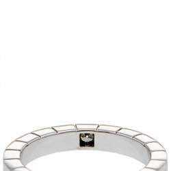 مملوكة مسبقًا Cartier Lanieres 18K White Gold Diamond Ring Size 50